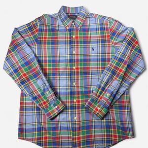 Polo Ralph Lauren button-up shirt multicolored plaid size L preppy
